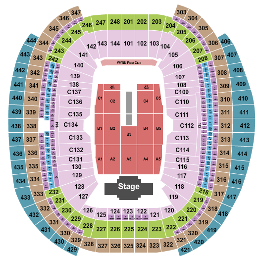 Allegiant Stadium Billy Joel Seating Chart